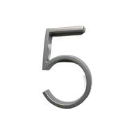 Numeros Casa Exterior 12cm Big 3D Modern House Number Door Números de dirección casa for el número Digital Outdoor Sign Plates 5 pulgadas.#0-9 Plata(Silver 5)