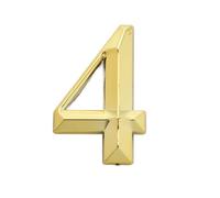 Numeros Casa Exterior 1pc Height 5cm Golden Home Sticker Address Door Label Gold Modern House Number 0-9 Hotel Apartment Plate(N4)