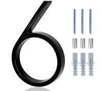 Numeros Casa Exterior 5inch Floating House Numbers Zinc Alloy Black Modern Number Signs On The Door Apartment Mailbox Address Plate Sign With Nail Kit(6)