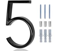 Numeros Casa Exterior 5inch Floating House Numbers Zinc Alloy Black Modern Number Signs On The Door Apartment Mailbox Address Plate Sign With Nail Kit(5)