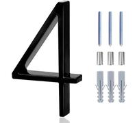 Numeros Casa Exterior 5inch Floating House Numbers Zinc Alloy Black Modern Number Signs On The Door Apartment Mailbox Address Plate Sign With Nail Kit(4)