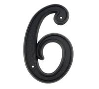 Numeros Casa Exterior Número de casa 3D grande 139 mm, números dirección for puerta, letrero digital for exteriores 5, pulgadas, plástico ABS negro n.° 6