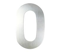 Numeros Casa Exterior Número de casa grande 15/20/30 cm, placa dirección exterior con letras y números acero inoxidable 304, número puerta n.° 0-9(Number 0,15cm)