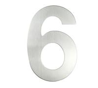 Numeros Casa Exterior Número de casa grande 15/20/30 cm, placa dirección exterior con letras y números acero inoxidable 304, número puerta n.° 0-9(Number 6,15cm)