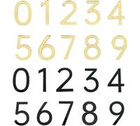 Numeros Casa Exterior Número Espejo Acrílico Autoadhesivo, Placa Puerta Habitación For Exterior, Interior, Apartamento, Mesa, Buzón(Gold,8)