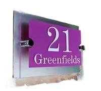 Numeros Casa Exterior,Números Casa Exterior Placa de número casa personalizada, puerta, dirección moderna, letreros acrílicos, placas nombre(100x140mm)