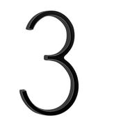 Numeros Casa Exterior Números de casa flotantes for exteriores 142 mm, letreros numéricos modernos for puerta, placa buzón y dirección apartamento gran tamaño en color negro, n.° 0-9(3)