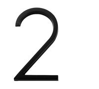 Numeros Casa Exterior Números de casa flotantes for exteriores 142 mm, letreros numéricos modernos for puerta, placa buzón y dirección apartamento gran tamaño en color negro, n.° 0-9(2)