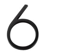 Numeros Casa Exterior Números de casa flotantes for exteriores 142 mm, letreros numéricos modernos for puerta, placa buzón y dirección apartamento gran tamaño en color negro, n.° 0-9(6)