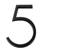 Numeros Casa Exterior Números de casa flotantes for exteriores 142 mm, letreros numéricos modernos for puerta, placa buzón y dirección apartamento gran tamaño en color negro, n.° 0-9(5)