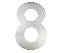 Numeros Casa Exterior Números de puerta apartamento acero inoxidable 20/30 cm, placa número casa flotante for exteriores, for el hogar, for, 12 pulgadas(Silver No. 8,20cm)