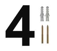 Numeros Casa Exterior Números de puerta de apartamento de acero inoxidable de 20/30 cm, placa de número de casa flotante for exteriores, for el hogar, for exteriores, 12 pulgadas(Black No.4,30cm)