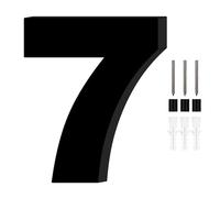 Números Casa Exterior,Numeros para Casa Exterior,Aspecto Flotante,Altura 20 cm/7.87 Pulgadas,Espesor 1 cm/0.39 Pulgadas,Acrílico de Calidad,Resistente al Viento y a la Lluvia,Negro (Numero 7)