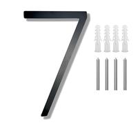 Números Casa Flotantes 12 Pulgadas Con Tornillos Número Puerta Acero Inoxidable Moderno, Cartel Dirección Negro Para Buzón, Para Oficina, Apartamento, Hotel, Decoración Exterior(7)