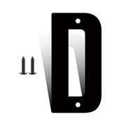Números casa hierro 3/4/5/6/7/8 pulgadas con tornillos números puerta hierro negro números dirección del 0 al 9 y letras la A a la Z impermeables y decorativos para exteriores para casa buzón(D,4inch)