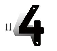 Números casa hierro 3/4/5/6/7/8 pulgadas con tornillos números puerta hierro negro números dirección del 0 al 9 y letras la A a la Z impermeables y decorativos para exteriores para casa buzón(4,5inch)