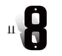 Números casa hierro 3/4/5/6/7/8 pulgadas con tornillos números puerta hierro negro números dirección del 0 al 9 y letras la A a la Z impermeables y decorativos para exteriores para casa buzón(8,4inch)