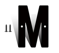 Números casa hierro 3/4/5/6/7/8 pulgadas con tornillos números puerta hierro negro números dirección del 0 al 9 y letras la A a la Z impermeables y decorativos para exteriores para casa buzón(M,4inch)