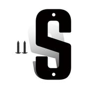 Números casa hierro 3/4/5/6/7/8 pulgadas con tornillos números puerta hierro negro números dirección del 0 al 9 y letras la A a la Z impermeables y decorativos para exteriores para casa buzón(S,4inch)