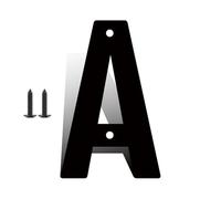Números casa hierro 3/4/5/6/7/8 pulgadas con tornillos números puerta hierro negro números dirección del 0 al 9 y letras la A a la Z impermeables y decorativos para exteriores para casa buzón(A,5inch)