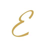 Números Casa Latón Macizo A-Z Letras Doradas 5cm Placa Dirección Señal Decoración para Pared Hotel Buzón Cafetería Correo Figuras Dormitorio Hogar Metal Pulido Alfabeto (E)