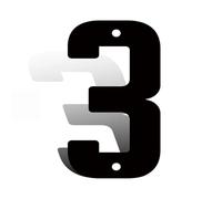 Números casa modernos 8/10/12/16/18/20/22 pulgadas con tornillos, números y letras para puerta en aleación aluminio negro, números dirección 3D para buzón, para exteriores, jardín, calle(3,22In)