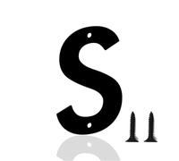 Números casa modernos hierro 3/4/5/6/7 pulgadas con tornillos, número puerta negro 0-9 letras A-Z números dirección 3D a prueba agua decorativos para exteriores apartamento buzón(S,3inch)