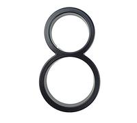 Números de calle de las casas, Letras flotantes for números de casa de 125 mm, alfabeto moderno grande for puerta, hogar, exterior, 5 pulgadas, números negros, placa de dirección, señal de guión y bar