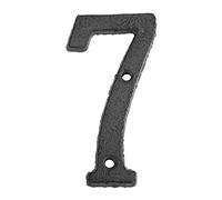 Números de calle de metal, Letrero for puerta de entrada con número casa hierro fundido 0-9, 8 cm(7)