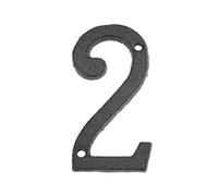 Números de calle Juego de números digitales metal hierro fundido 0-9, letrero plateado for casa, decoración pared DIY(2)