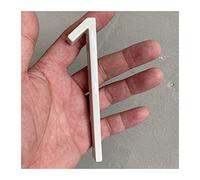 Números de calle metálicos, 1 número de casa flotante blanco de 125 mm, placa de aluminio con dirección de salida for letrero grande y moderno(125mm5 inch 1)