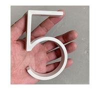 Números de calle metálicos, 1 número de casa flotante blanco de 125 mm, placa de aluminio con dirección de salida for letrero grande y moderno(125mm5 inch 5)