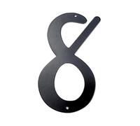Números de calle metálicos, 1 pieza de número de casa de metal de 4 "101 mm, número de casa de aleación de aluminio negro, número de casa for exteriores n.° 0-9, números de puerta de entrada(8)