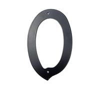 Números de calle metálicos, 1 pieza de número de casa de metal de 4 "101 mm, número de casa de aleación de aluminio negro, número de casa for exteriores n.° 0-9, números de puerta de entrada(0)