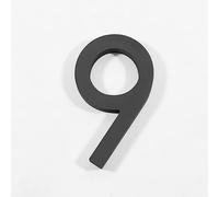Números de calle metálicos, 1 pieza de número de casa flotante de 125 mm, números de puerta modernos, for placa de dirección de casa, letrero de barra con guión, n.° 0-9(9)