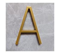Números de calle metálicos, 1 pieza de número de casa flotante moderno dorado de 125 mm, números de dirección de puerta de casa dorados, for placas de señalización digital for exteriores de 5 pulgadas