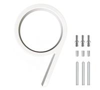 Números de calle Número de casa numérico aleación zinc blanco 5 pulgadas, 127 mm(9)
