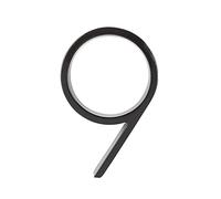 Números de calle Placa flotante for dirección de número casa, aleación zinc negra 5 pulgadas(9)