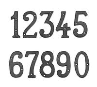 Números de calle Señal de dirección números arábigos metal 0-9 8 cm altura(2)