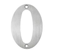 Números De Casa Acero Inoxidable, 1 Unidad, 10cm, Impermeables, A Prueba Herrumbre, Dígitos Dirección for El Hogar, Número Placa Puerta Al Aire Libre(Silver No.0)