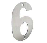 Números De Casa Acero Inoxidable, 1 Unidad, 10cm, Impermeables, A Prueba Herrumbre, Dígitos Dirección for El Hogar, Número Placa Puerta Al Aire Libre(Silver No. 6)