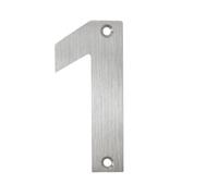 Números De Casa Acero Inoxidable, 1 Unidad, 10cm, Impermeables, A Prueba Herrumbre, Dígitos Dirección for El Hogar, Número Placa Puerta Al Aire Libre(Silver No.1)