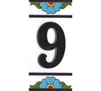 Números de casa auténticos azulejos de cerámica para números de puerta y marcos (9)