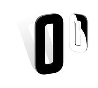 Números de casa autoadhesivos de 3 pulgadas, números y letras de dirección de casa modernos, números de buzón adhesivo negro, números de puerta para casa, oficina, hotel, apartamentos exteriores (0)