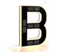 Números de Casa con Luz Solar de 9 Pulgadas, Letreros de Números de Dirección Led Impermeables Iluminados Para Casas, Luz de Números de Casa Moderna Exterior Iluminada Personalizada Grande B