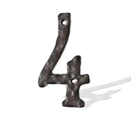 Números de casa de metal de hierro fundido, número de buzón de correo, 5.5 pulgadas, resistente, en relieve, placa de dirección de casa, números del 0 al 9 para interiores y exteriores, para proyectos