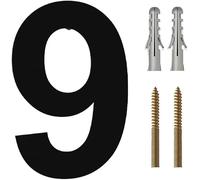 Números De Casa De Metal, Número De Calle, Super Grande De 12 Pulgadas - Acero Inoxidable Cepillado, Apariencia Flotante, Fácil De Instalar Y Hecho De Acero Inoxidabl, Black, 30cm No.9