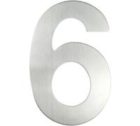Números De Casa De Metal, Número De Calle, Super Grande De 12 Pulgadas - Acero Inoxidable Cepillado, Apariencia Flotante, Fácil De Instalar Y Hecho De Acero Inoxidabl, Silver, 15cm No. 6