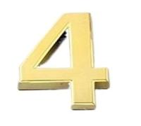 Números De Casa Flotantes Acrílicos, Textura Metal Moderna, Señales Dirección for Exteriores, Oro Negro, 1 Uds(Golden,Figure4)