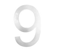 Números De Casa Flotantes for Exteriores, Placas Dirección Acrílicas Ultra Resistentes Al Óxido, Perfectas for Identificación Garaje Callejero, 18cm, 1 Ud(Silver No.9)